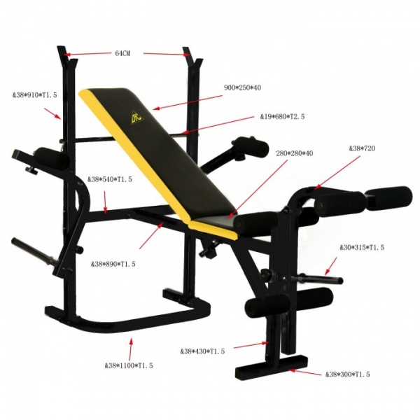 Скамья под штангу DFC D220