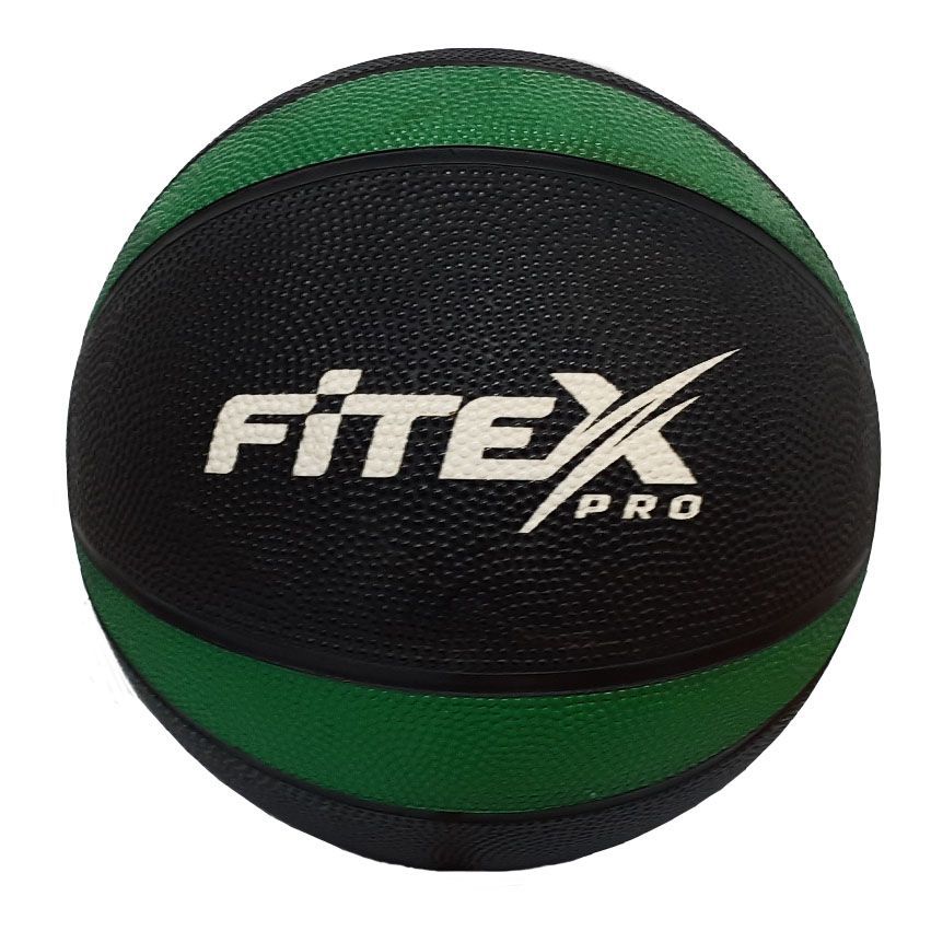 FTX-1212-4kg Медбол 4 кг, черный с зеленым